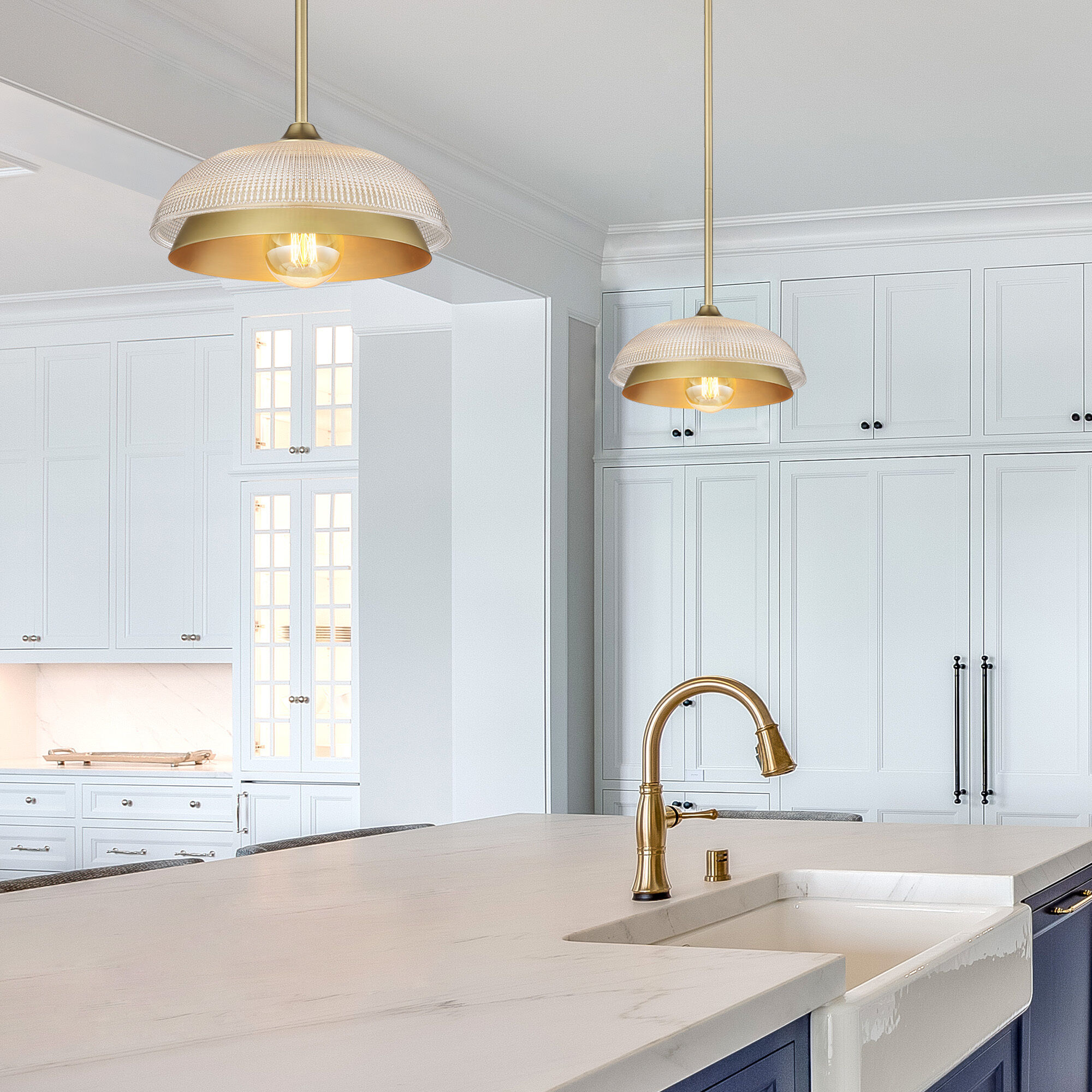 Champagne bronze store mini pendant light